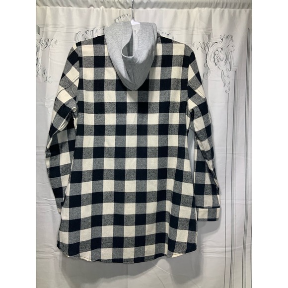 Built by Dreamers Buffalo Plaid Button/Zip Up hoodie SMALL - Picture 6 of 7